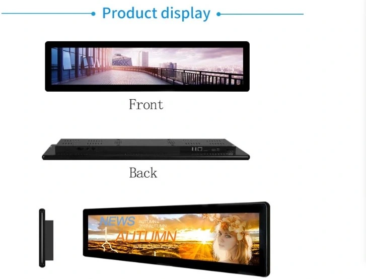 Hottest 28.5′′ Inch Ultra Wide Stretch Bar LCD Display Digital Signage LCD Video Wall Advertising Display Touch Screen LCD Monitor