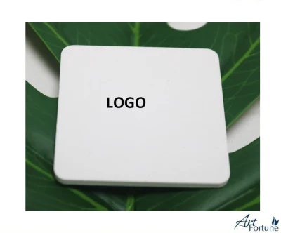 Disco quadrado de óleo essencial de cerâmica com logotipo personalizado difusor de gesso para perfume