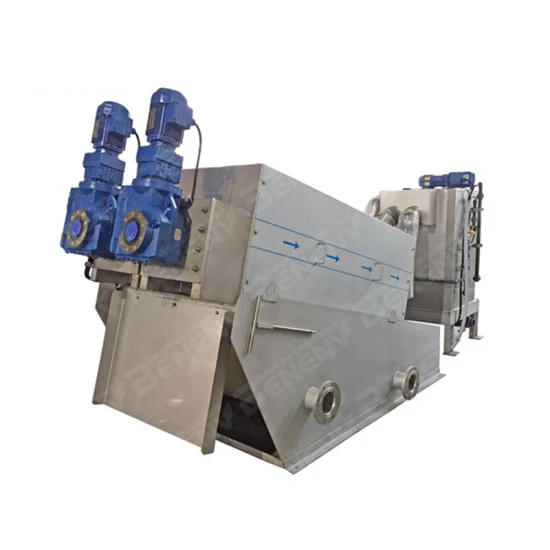 Máquina totalmente automática de desidratação de lodo de prensa helicoidal para tratamento de resíduos alimentares